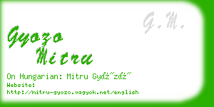 gyozo mitru business card